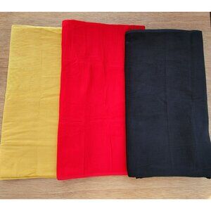 Vintage Cotton Corduroy Fine Wale Yellow Red & Black Sewing Fabric Bundle 6.5 yd